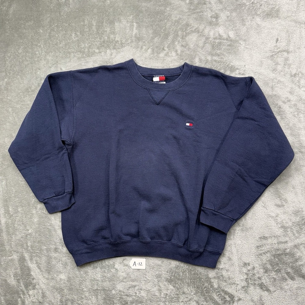 Vintage Tommy Hilfiger Crewneck Sweatshirt Faded Size Large Made In USA